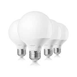EDISHINE Vanity Light Bulbs, G25 LED Bathroom Light Bulbs, 25 Watt Equivalent Globe Light Bulb, CRI90+ 5000K Daylight White 450LM, E26 Base, 4 Pack Non-dimmable, ETL Listed
