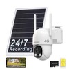 HXVIEW 4G LTE Solar Cellular Security Camera Outdoor Wireless, 24/7