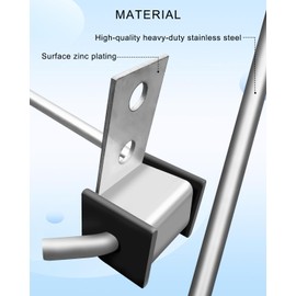 2 Pack of Universal Heavy Duty Exhaust Hanger Rod Stainless Steel with Rubber Isolator, 3/8" Rod 10" Long 90°Hook Exhaust Hange Bracket