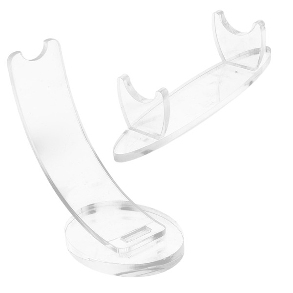 Generic 2pcs Transparent Acrylic Pen Holder with Slip Base Multifunctional