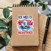 ICE Melts Under Resistance Sticker or Magnet Christmas Ornament Waterproof