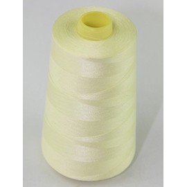 OVERLOCKING Thread - Polyester - Sewing Thread - 4 x 5000 Meters (5468 Yard) Cones - (Pale Lemon)