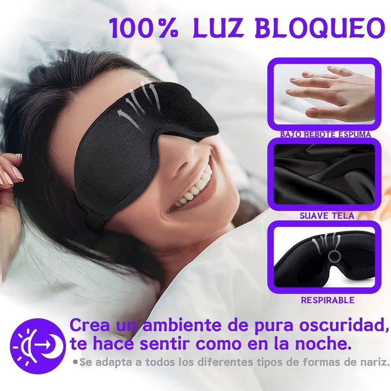 Antifaz para dormir para hombres y mujeres, antifaz para ojos
