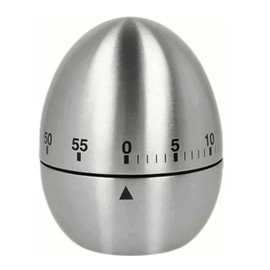 Stainless Steel Egg Timer, Mechanical Cooking Timer, Stainless Steel 60 Minute Kitchen Timer with Non-Slip Base for Learning to Cook and Baking