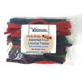 Yankee Traders Brand Assorted Fruit Licorice Twists 12 oz. Bag