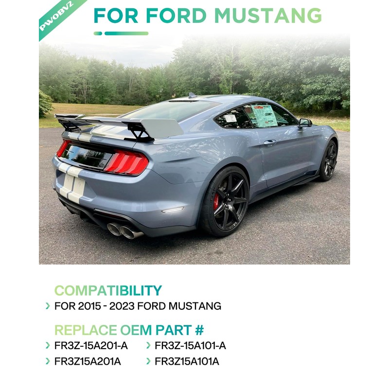 Dynamic White LED Side Marker Lights for Ford Mustang 2015-2023