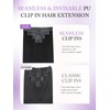 Seamless PU Clip in Hair Extensions for Black Women Full