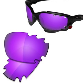 Saucer Premium Replacement Lenses for Oakley Jawbone Vented Racing Jacket Sunglasses, High Defense - Violet Purple Polarised