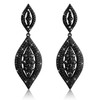 THUNARAZ Clip on Earrings for Women Glitter Rhinestone Crysta Black