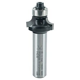 ENT Rounding Over Cutter TC Shank (C) 12 mm, Diameter (A) 22,7 mm, B 9,5 mm, R 5 mm, D 40 mm, with Ball Bearing