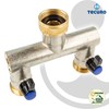 tecuro 2-way distributor piece, 1 inch (DN20), individually lockable by