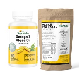Vegan Vitality Vegan Vitality Collagen and Omega 3-2 Months Supply - Vitality & Radiance