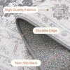 GENIMO 60x120cm Grey Vintage Boho Rug - Non-Slip Washable Polyester