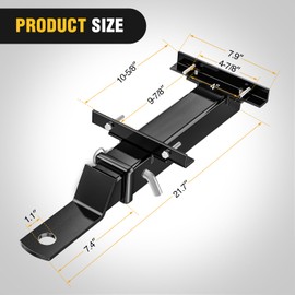 Nilight Universal Golf Cart Trailer Hitch w/2" Receiver Rear Seat Rear Hitch Kit Compatible for Footrest Club Car EZGO Yamaha Use on Step on Back