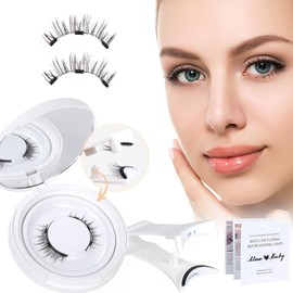 XFSRG Magnetic Eyelashes Natural Look Reusable Magnetic Eyelash Set with Applicator No Glue Required Eyelashes Magnetic Easy to Wear and Remove
