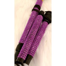 Unbranded Faux Rhinestone Purple Folding Cane.  Sparkling, diamanté, one of a kind gift. - ADJUSTABLE