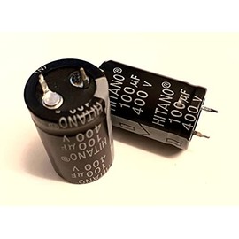 SNS 100uF 400V 105C Electrolytic Snap In Capacitor 105C High Temperature Hitano Pack of 2
