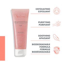 Eau Thermale Avene Gentle Exfoliating Gel, Pore Scrub, Niacinamide, Non-Comedogenic, Paraben-free, 75 ml