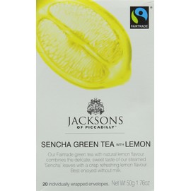 JACKSONS OF PICCADILLY Sencha Green Tea with Lemon 20sach (PACK OF 1)