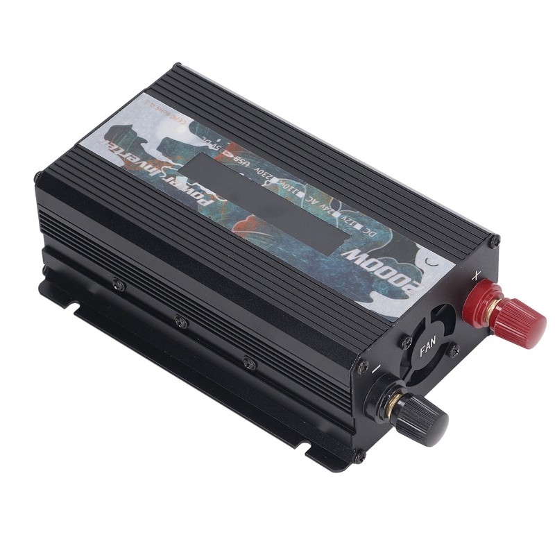 2000W Solar Car Inverter with Fan LCD Screen DC to