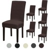 Fafua Stretch Dining Room Chair Covers Set of 6, Removable