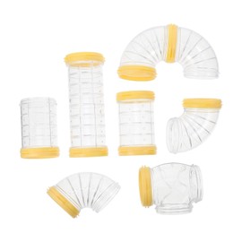 Housoutil Rat Cage Tunnel Hamster Tunnels Plastic Tube for Small Pets Hamster Cage Maze Connector External Supplies