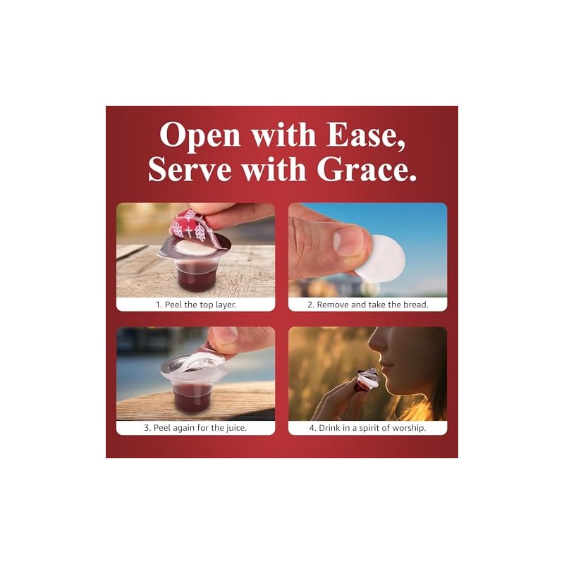 Prefilled Communion Cup and Wafer Set - Box of 100