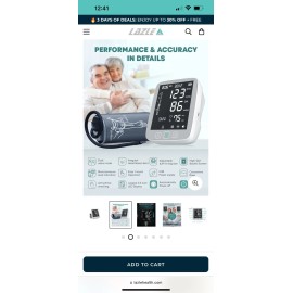 LAZLE Automatic Digital Blood Pressure Monitor Machine Upper Arm Cuff JPD HA101