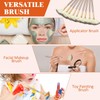 9 Pieces Facial Brushes Fan Mask Brushes, Soft Facial Applicator