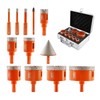 BGTEC Diamond Core Drill Bit Kit - Triangle Shank 6/6/8/20/25/28/35/45/50/65mm