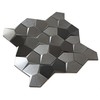 Blujellyfish Black 3D Wall Tile Long Hexagon Tiles for Backsplash