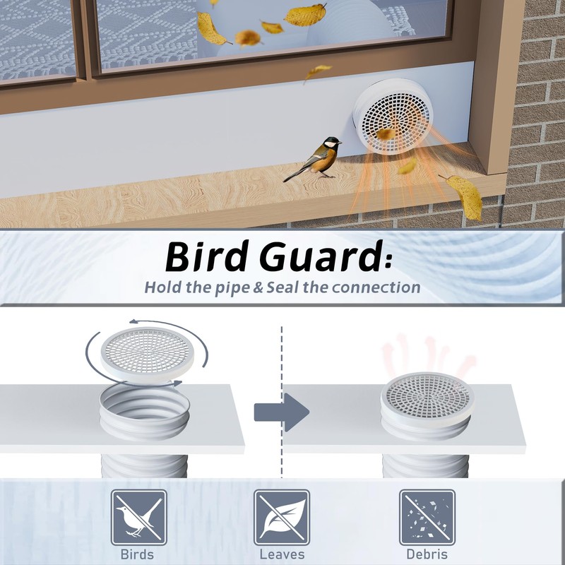 Flamorrow Portable Air Conditioner Window Seal Kit with Insulation Foam