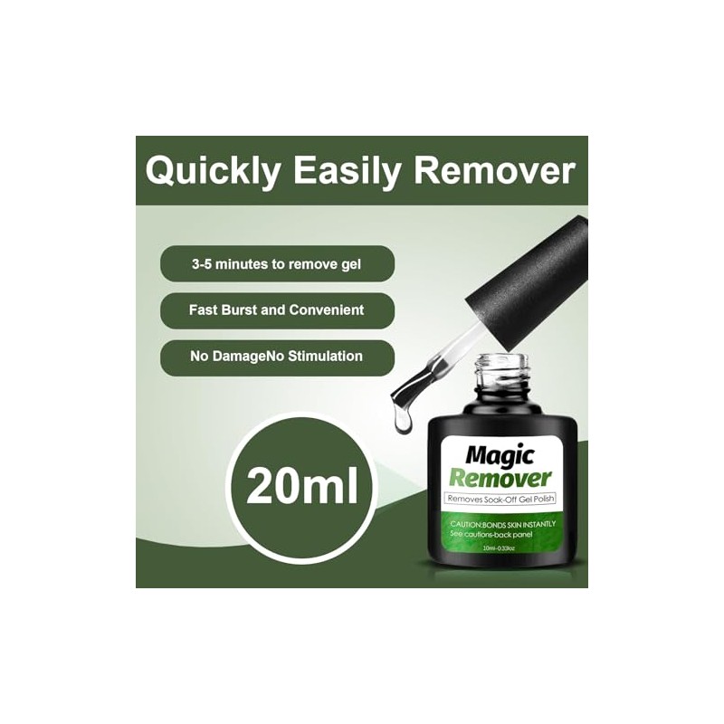 2 Pcs Gel Nail Polish Remover, Easily & Quickly Remove