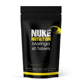 Nuke Nutrition Moringa Tablets 2000mg - 60 Tablets - Pure Moringa Oleifera Supplement Rich in Antioxidants Like Quercetin & Vitamins A, C & B6 - Moringa Leaves Extract - Easy Swallow & Vegan