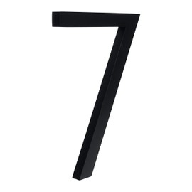 HASWARE Floating House Number 4 inch Stylish Door Numbers Alphabet Plaque Street Home Address Numerals (Small 7, Black)