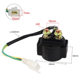 FLYPIG Starter Solenoid Relay Fit for 50cc 70cc 90cc 110cc 125cc 150cc GY6 for Honda Arctic Cat Polaris Suzuki Yamaha TaoTao ATV Quad Scooter Go Kart Dirt Pit Bike Coolster Apollo Baja Roketa SSR Sunl