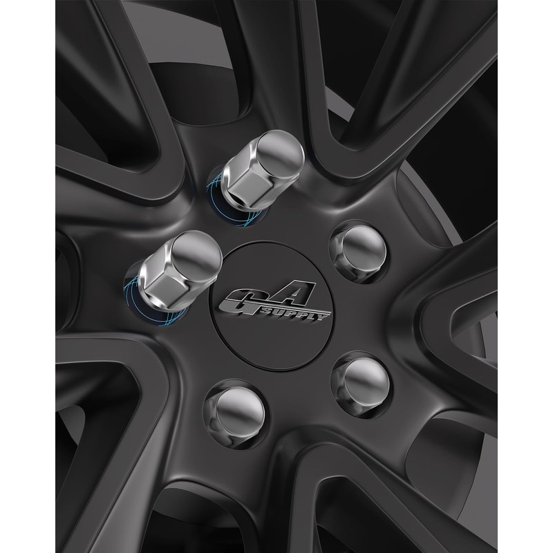 GAsupply 1/2x20 Lug Nuts 20pcs, Chrome 1/2''-20 Closed End Bulge