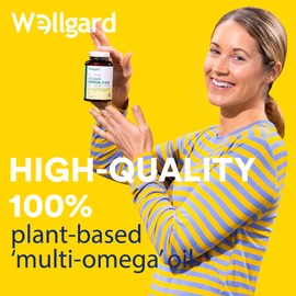 Vegan Omega 3 6 9 Capsules by Wellgard - High Strength 1386mg Flaxseed Oil Capsules with Alpha Linolenic Acid (ALA), Linoleic Acid (LA), Vitamin E