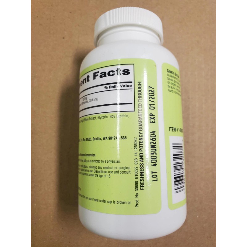 OProCyn Trunatural Ginkgo Biloba 340 Softgels Brain Health Supplement 340
