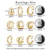 YADOCA 9Pairs Gold Clip on Earrings 14K Gold Plated Chunky