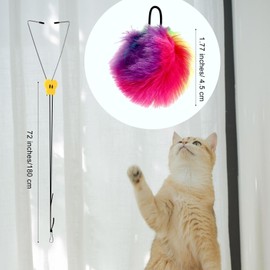 Heclia Self Play Cat Toy for Door Frame Hanging Cat Rope Toy for Indoor Cats 360 Rotation Cotton Rope Independent Play Hanging Door Frame Cats Toys Kitten String Teaser Safe Pet Wand Spring Toys
