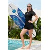 SHEKINI Women Built In Bra 2-Piece Rash Guard Swimsuits with