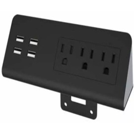 Kable Kontrol EdgeCharge - Desk Power Outlets & USB Hub - 4.9' Feet Cord
