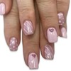 24Pcs Pink Valentines Day Press on Nails Medium Square Fake