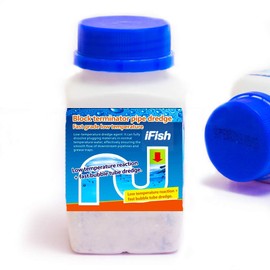 Ifish Pipe Dredge Deodorant, Magic Powder Drain Clog Remover, Pipe Powder Dredge Agent for Kitchen Sink Toilet Bowl Cleaner Bubble Bombs Quick Foaming（1pcs）