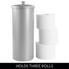 iDesign Freestanding Bathroom Toilet Paper Storage Holder with Lid for