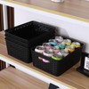 Gainhope 4-Pack Plastic Woven Storage Baskets, Black Pantry Storage Basket