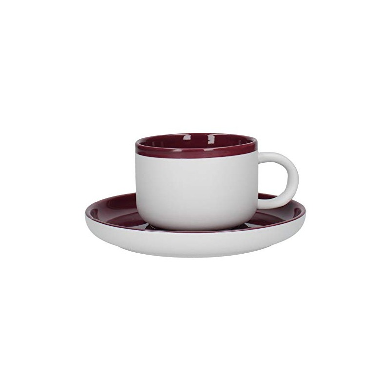 La Cafetiere Barcelona 290ml Tea Cup & Saucer Plum