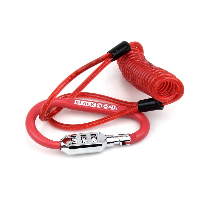 Blackstone Helmet Lock with Reminder Cable - Uninversal Anti-Theft Safety