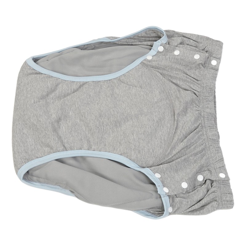 Adult Cloth Diaper XXL Light Gray High Absorption Leak Free